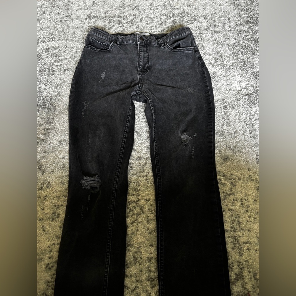 Distressed Black Jeans for Women
